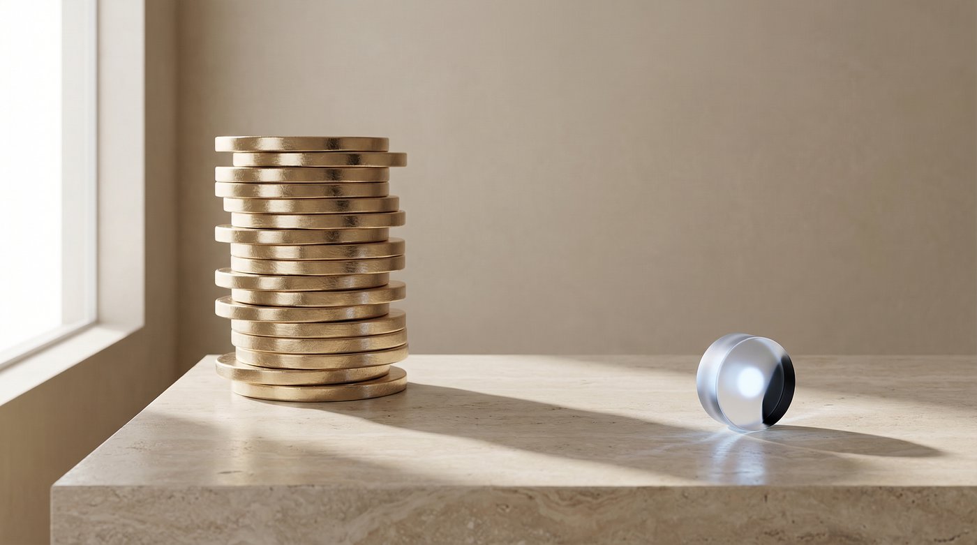 Cost comparison chart showing traditional expenses vs AI credits