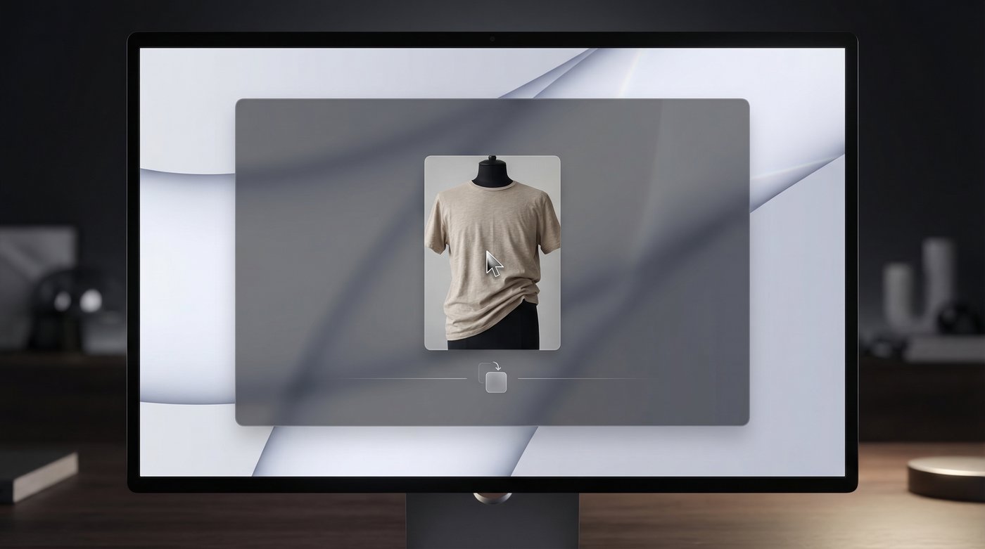 Uploading your raw product photo into the AI platform